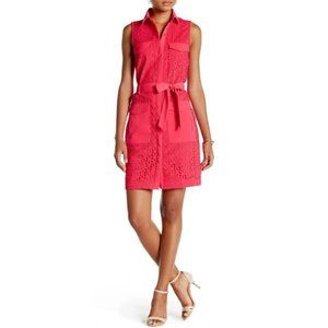 CeCe NWT Size 8 CeCe by Cynthia Steffe Eyelet Crochet Pink Dress | US 8